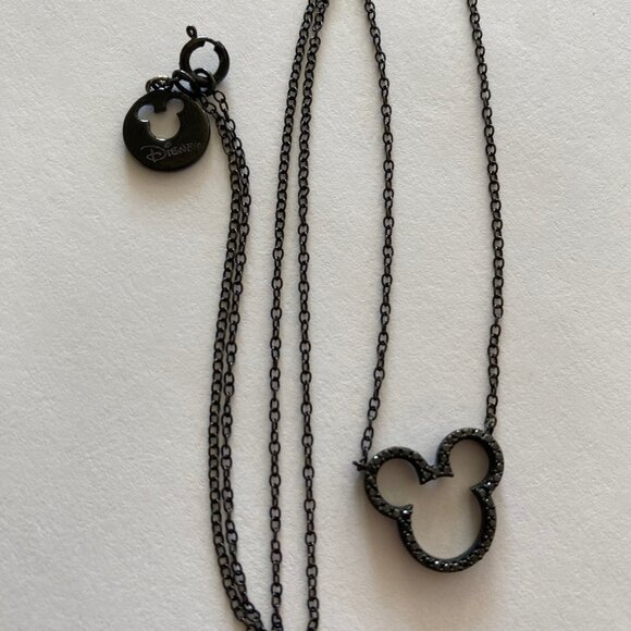 Mickey Mouse 90th Anniversary Black Diamond Necklace - Zales - Picture 3 of 5